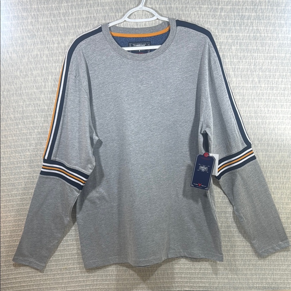 Company 81 New York Men's Gray Long Sleeve with Stripe Accents